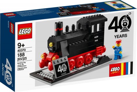 40370 LEGO® Szezonális készletek Gőzmozdony - 40 éves jubileumi vonatkészlet