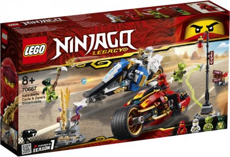 70667 LEGO® NINJAGO® Kai Pengés Motorja és Zane motoros szánja