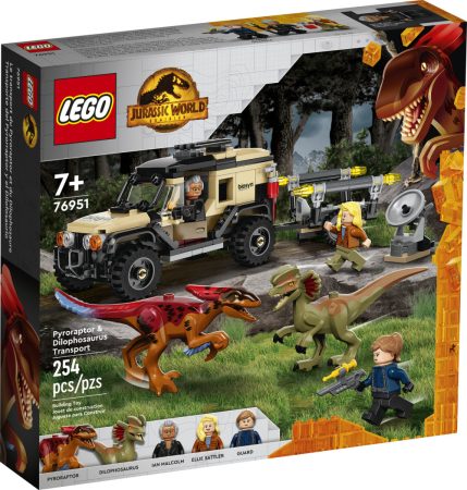 76951 LEGO® Jurassic World™ Pyroraptor és Dilophosaurus szállítás