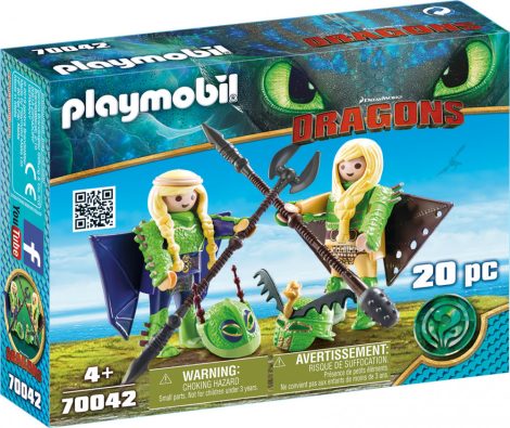 Playmobil Dragons 70042 Kőfej és Fafej repülő ruhában