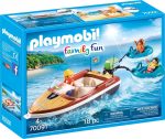 Playmobil Family Fun 70091 Motorcsónak vizi fánkokkal