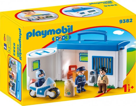 Playmobil 1.2.3 9382 Hordozható rendőrállomás