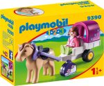 Playmobil 1.2.3 9390 Lovaskocsi